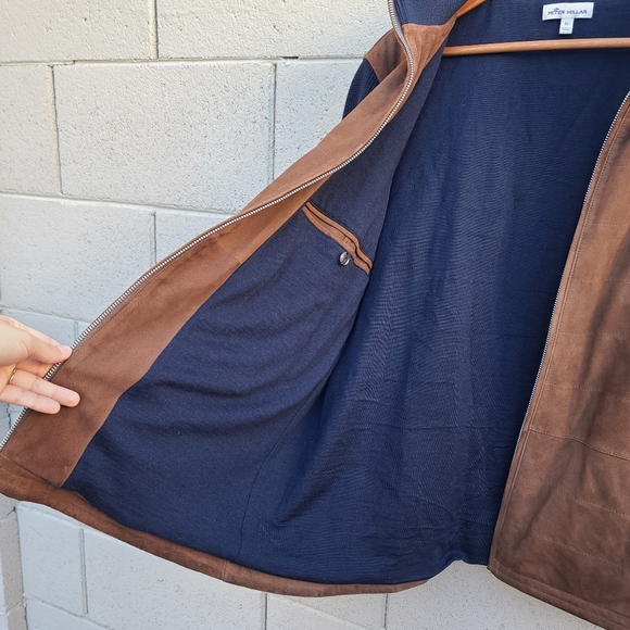 Peter Millar | Goat Suede Hybrid Wool Cardigan Zip Up Jacket Size XL - Picture 12 of 16